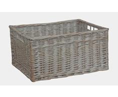 Red Hamper White Wash Lagerung Weidenkorb öffnen Korb, groß