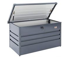 Gardebruk Metall Auflagenbox 360L abschließbar Gasdruckfeder Kissenbox Gartentruhe Gerätebox Garten Aufbewahrungsbox