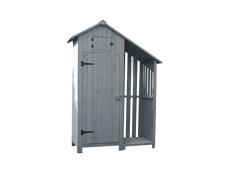 Leco Gartenschrank Vintage Plus, dunkelgrau, 131 x 55 x 180 cm, 33602114