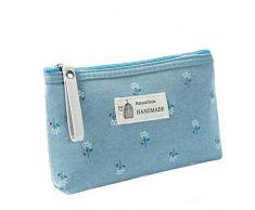 Fansi Süß Blume Tragbare Kulturtasche Damen Schminktasche für Handtasche Wasserdicht Makeup Tasche Aufbewahrungstasche Waschtasche Reise für Frauen (1 Stück)