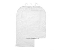 IKEA PLURING Kleiderschutzhüllen in transparent weiß; 3 Stück; (60x105cm und 60x135cm); wie SVAJS