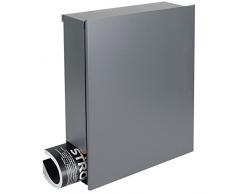 Design-Briefkasten mit Zeitungsfach 12 Liter grau-aluminium (RAL 9007) MOCAVI Box 111 Wandbriefkasten Postkasten Zeitungsrolle