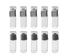 Demason Stifthalter Clip Metall 10 Stück Pen Clipboard-Halter Stiftschlaufenhalter Stiftschlaufe mit Taschenclip für Notebook Taschen Zeitschriften, Buch, Hemd (Vertikal+Horizontal)