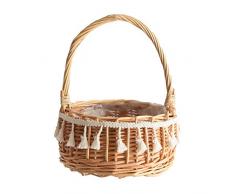 Summer Beach Handtaschen Quaste Tragbarer Blumenkorb Umhängetasche Totes Pflanzenkorb