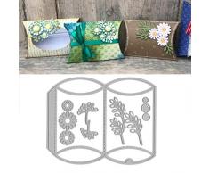 Mothcattl Stanzschablone, Kissenbox, Metall, zum Basteln von Karten, zum Basteln, für Scrapbooks, Alben, Papierkarten, Bastelzubehör