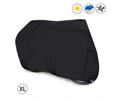 Fahrradabdeckung Wasserdicht Schwarz Fahrrad Abdeckplane Fahrradgarage Plane 190T Oxford-Gewebe Fahrradhüllen für 29 Zoll Universal Fahrrad Mountainbikes Rennräder Motorrad (200 x 110 x 70 cm)