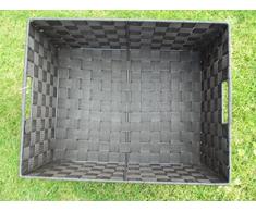 Regalkorb, aus Nylongeflecht mit Metallrahmen, DUNKELBRAUN, Größe 4