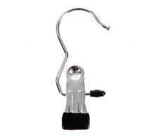 SONGMICS Klammerhaken Stiefelaufhängung, 20 Stück, Kleiderbügel aus Metall, Stiefelklammern, Antirutsch bügel für Stiefel schals, 4,5 x 10,5 cm, verchromt CRI001-20