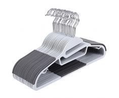 starker hochwertiger Kunststoff 41,5 cm breit Grau CRP41G-100 platzsparend f/ür Erwachsene 0,5 cm dick Premium-Qualit/ät langlebig und d/ünn 100 St/ück SONGMICS Kleiderb/ügel Antirutsch