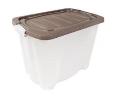 keine Angabe Rollbox 60x38x44cm Aufbewahrungskiste Spielzeugkiste Transportbox Utensilien, Farbe:Deckelfarbe Taupe