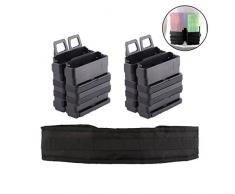 GODNECE Magazinhalter für Nerf 4Stk.Fast Magazine Pouch Magazintasche und Gürtel für Nerf (Typ 1)