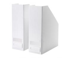 IKEA TJENA Zeitschriftensammler in weiß; 2 Stück