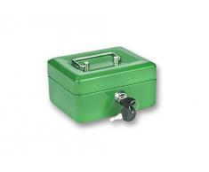 BURG-WÄCHTER, Geldkassette Money 5015, Stahlblech, Grün, Inkl. 2 Schlüssel und Hartgeldeinsatz