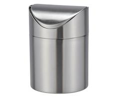 Edelstahl Tischabfallbehälter Tischabfalleimer Schwingdeckel Höhe 16,5m 16034