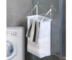 Destinely WÄschekorb,Wäschekorb zur Wandmontage,WÄschesammler mit abnehmbaren Stofftaschen,WÄschebehÄlter auf Rollen, WÄschesortierer,Ablagekorb einfügen