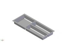 Besteckeinsatz MOVE für 30er Schublade / Maße (BxT): 192 x 473,5 mm / Besteck-Einsatz / Einsatz / Besteckkasten / Schubladeneinsatz