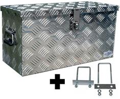 Truckbox D040 inkl. MON4002 Edelstahlhaus Werkzeugkasten, Deichselbox, Transportbox, Alubox, Alukoffer, Deichselkasten, inkl. Montagesatz, Montageset
