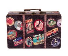 Sarah B Truhe Kiste KD 1291 Koffer, Kofferset, Holztruhe mit edlem Leder bezogen