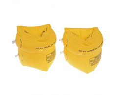 Warmwin 1 Paar schwimmender aufblasbarer Arm Gürtelring Arm schwimmender Ring Schwimmring PVC Doppelairbag Sicherheitsarmband aufblasbares Spielzeug gelb