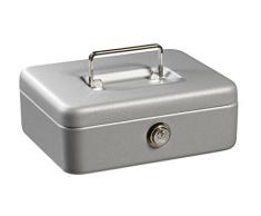Burg-Wächter Universa-CKS 207 Geldkassette, Stahlblech, Silber, Inkl. 2 Schlüssel