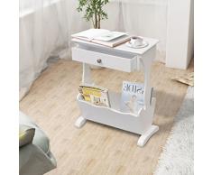 TDSPEU Zeitungsständer Melrose weiß Material: MDF Magazinständer