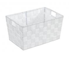WENKO 19877100 Aufbewahrungskorb Adria S Weià - Badkorb, Polypropylen, 30 x 15 x 20 cm, WeiÃ