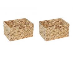 Ikea Billy Regal Korb 37 x 25 x 20 cm aus Wasserhyazinthe Natur Faltkorb Flechtkorb Regalbox Storage Box Aufbewahrungskorb Schrankkorb klappbar faltbar und sehr stabil 2er-Set Sparpreis