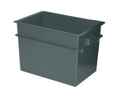 Konischer Mehrzweckbehälter, LxBxH 800 x 600 x 550 mm, 200 Liter, schwarz