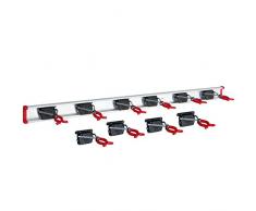 Bruns Gerätehalter Schiene 100 cm + 10 Halter für Garten Geräte Werkstatt Besen