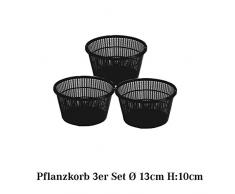 Pflanzkorb Set Pflanzhilfe Wasserpflanzen verschiedene größen Sets ideal für Fertigteiche Gartenteiche unf Fischteiche - 3er - Ø 13cm