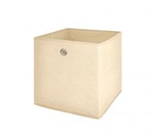 Intertrade 1538 Faltbox 3-er Set Beta 1 Stoff-Optik, 32 x 32 x 32 cm, beige