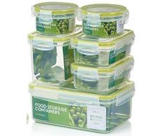 Zoë&Mii auslaufsichere Lebensmittelbehälter aus BPA-freiem Plastik - Hochwertige und luftdichte Meal Prep Boxen - 14-Teiliges Set als Vorratsdosen Snackbox Brotdose oder Lunchbox