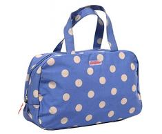 Cath Kidston Klassischer Kulturbeutel mit Griffen, matt, mit Knopfleiste, Blau