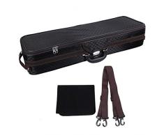 Bnineteenteam High Density Canvas Violin Case für eine 4/4 Full Size Violine im Rucksackstil in Cooler schwarzer Kissenbox