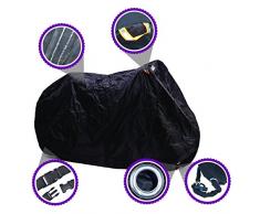 BTR strapazierfähige Fahrradgarage, Schutzbezug oder Abdeckplane, wasserfest, geeignet für Fahrräder und Scooter. Hochqualitatives Polyester Oxford Material, schwarz, 21D Oxford Material (EXTRA GROSS). Zur Unterbringung von bis zu 2 Fahrrädern