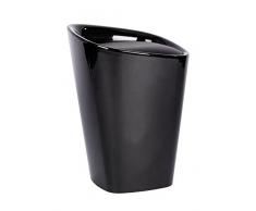 WENKO 21989100 Hocker Candy eckig Schwarz - Badhocker, mit abnehmbarem Wäschesack, Fassungsvermögen 20 L, Acrylnitril-Butadien-Styrol (ABS), 35 x 50 x 35 cm