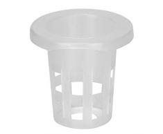 Jeffergrill Kunststoff Hydroponik Korbschale, 10 teile/satz Atmungsaktiv Korbschale Für Garten Balkon Pflanzen Mesh Topfpflanze Wachsen Tasse Für(Weiß)