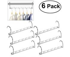 WINOMO Kleiderhaken Kleiderbügel Platzsparend Raumsparbügel 6 Stück