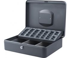Pavo 8014392 Premium Geldkassette Geldzählkassette Euro-Münzbrett, 30 x 23.8 x 9 cm, dunkelgrau