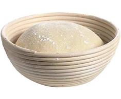 3X Brot Und Teig Mit Hölzerner Korbschale Bester Runder Professioneller Modus Runder Korb Kann Helfen, Sauerteigbrot (Durchmesser 9 Zoll 22 Cm) Zu Machen