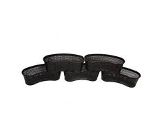 Pflanzkorb Set Pflanzhilfe Wasserpflanzen verschiedene größen Sets ideal für Fertigteiche Gartenteiche unf Fischteiche - 5er - 45 x 18 x 15 cm bogenförmig