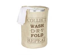 Wenko 62089100 Wäschesammler Ringo-/Wäschekorb Fassungsvermögen: 68 l, 40 x 54 x 40 cm, beige
