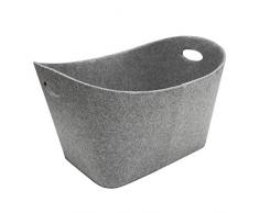 raik SH100643 Holzkorb, Filzkorb Grau, XL