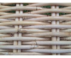 Kaminkorb, Holzkorb, aus Rattan-Peddigrohr, hell naturfarbig