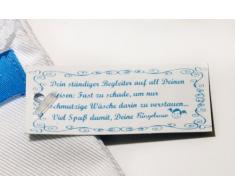 Wäschebeutel Aufbewahrung schmutzige Wäsche weiß 38 x 27 cm bestickt Baumwolle Fair Trade Ringelsuse