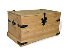 vidaXL Kiefer Aufbewahrungskiste Holztruhe Aufbewahrungsbox Truhe Kiste Box