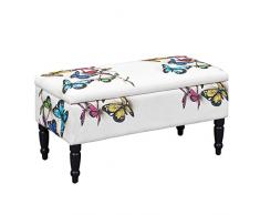 Inter Link Bequeme Sitztruhe weiß bunt inkl. Stauraum