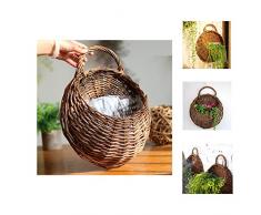 YOSPOSS handgefertigt, zum Aufhängen, Rattan-Korb-Design, für Zuhause, Hochzeit, Party-Dekoration