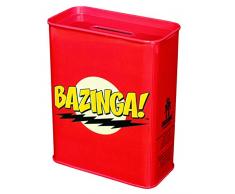 Warner Bros. Bazinga Spardose, Kaffeekasse - Big Bang Theory - Coin Bank Metall, rot 9 x 4,5 x 11,5 cm