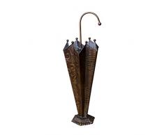 MYDZ Schirmständer Nostalgic Vintage-Eisen-Blatt Creative Multi-Funktions-Schirmständer Regen-Gang Lagerung Regal American Country Storage Rack (Size : 24 * 22 * 68cm)